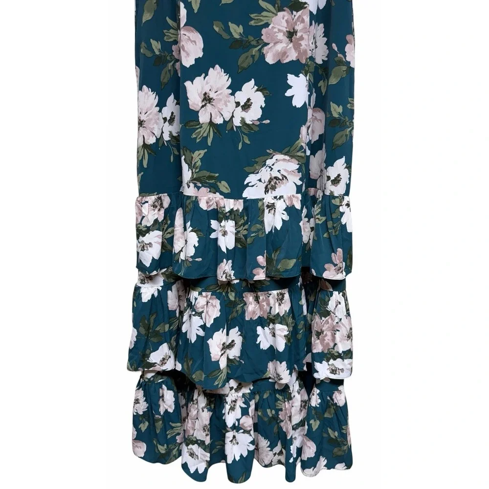 ABERCROMBIE & FITCH Drama Ruffle Tiered Maxi Dress Women's Size 2XL